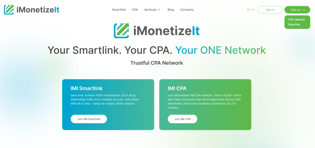 choosing directions between IMI Smartlink and IMI CPA in imonetizeit