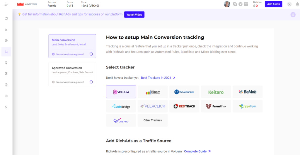 how-to page for tracker set-up